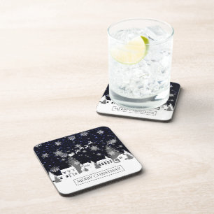 Village de Noël Dessous de verre en plastique