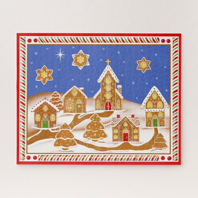 Village de pain d'épice Puzzle (Horizontal)
