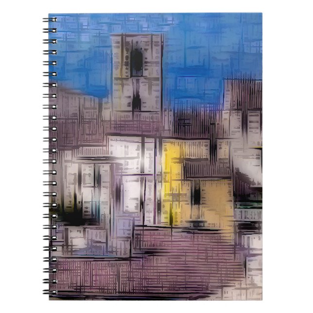 Village digital effect of style "impression"  post notebook (Front)