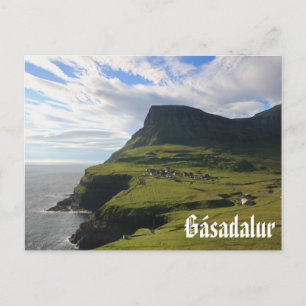 Village féroïen de Gásadalur : Carte postale