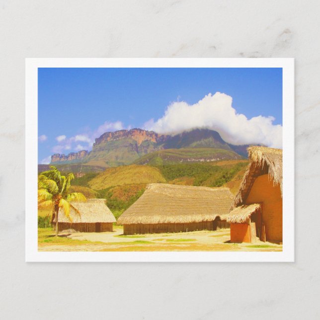 Village Huts Venezuela Jungle Landscape Postcard (Front)