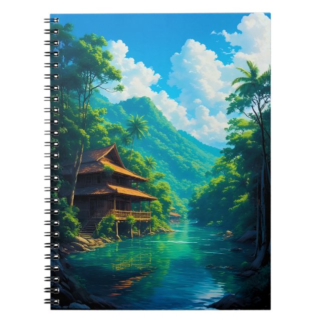 Village in Nature’s Embrace Notebook (Front)