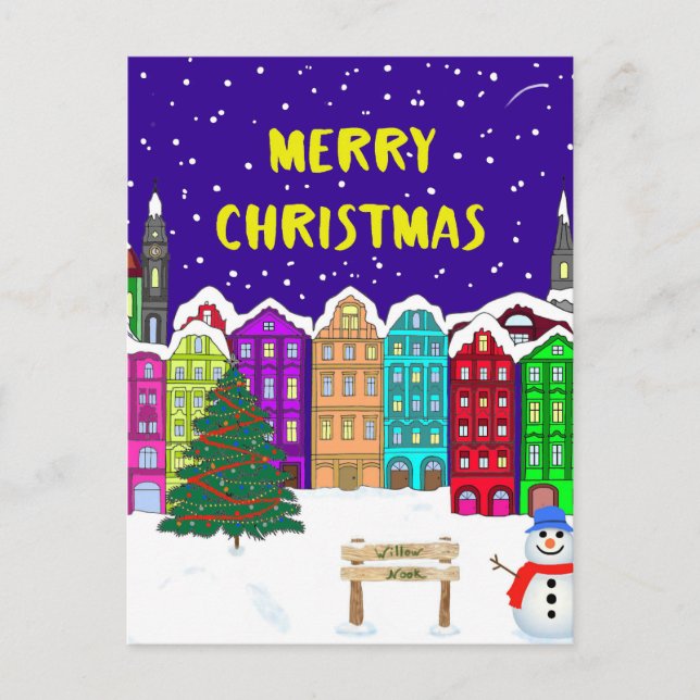 Village Jigsaw Puzzle Postcard (Front)
