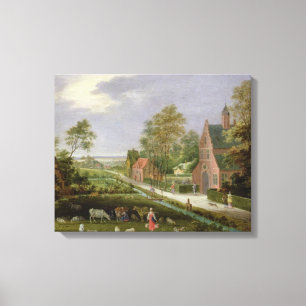 Village Landscape Canvas Print