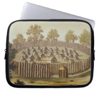 Village of an Indigenous Tribe in Florida, engrave