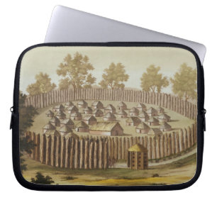 Village of an Indigenous Tribe in Florida, engrave Laptop Sleeve