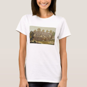Village of an Indigenous Tribe in Florida, engrave T-Shirt