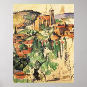 Village of Gardanne by Paul Cezanne, Vintage Art Poster