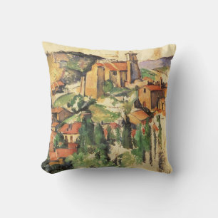 Village of Gardanne by Paul Cezanne, Vintage Art Throw Pillow