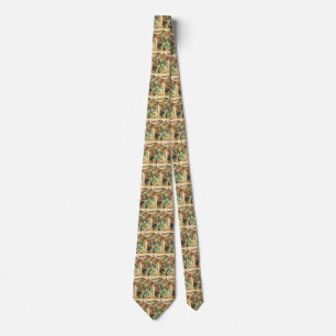 Village of Gardanne by Paul Cezanne, Vintage Art Tie