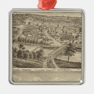 Village of Preston and South Ruthford, Minnesota Metal Ornament