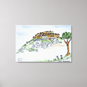 Village of Sant'Antonino   Corsica, France Canvas Print