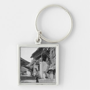 Village of Valais, early 20th century Keychain