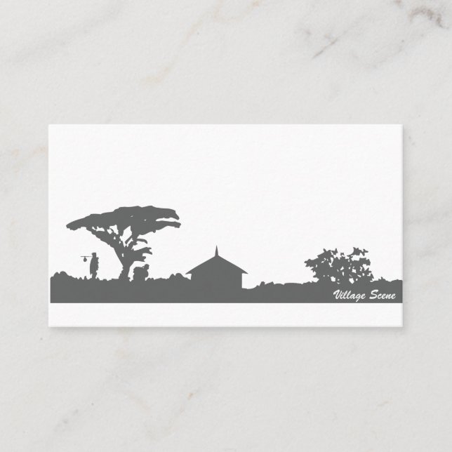 Village Scene Business Card (Front)