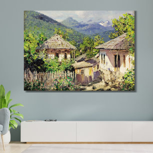 Village Scene by Dubovskoy, 1911 Canvas Print