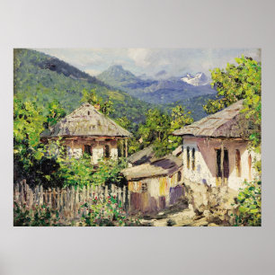 Village Scene by Dubovskoy, 1911 Poster
