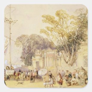 Village Square in the Bay of Hong Kong, plate 5 fr Sticker