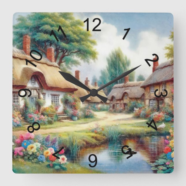 Village Square Wall Clock (Front)