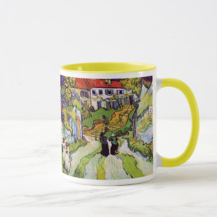 Village Street Auvers Steps Figures Van Gogh Fine Mug