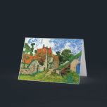 Village Street by Vincent van Gogh Card<br><div class="desc">Village Street by Vincent van Gogh is a vintage fine art post impressionism architectural painting featuring a row of cottages on a country lane in the town of Auvers, France. About the artist: Vincent Willem van Gogh was a Post Impressionist painter whose work was most notable for its rough beauty,...</div>