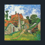 Village Street by Vincent van Gogh Magnet<br><div class="desc">Village Street by Vincent van Gogh is a vintage fine art post impressionism architectural painting featuring a row of cottages on a country lane in the town of Auvers, France. About the artist: Vincent Willem van Gogh was a Post Impressionist painter whose work was most notable for its rough beauty,...</div>