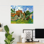 Village Street by Vincent van Gogh Poster<br><div class="desc">Village Street by Vincent van Gogh is a vintage fine art post impressionism architectural painting featuring a row of cottages on a country lane in the town of Auvers, France. About the artist: Vincent Willem van Gogh was a Post Impressionist painter whose work was most notable for its rough beauty,...</div>