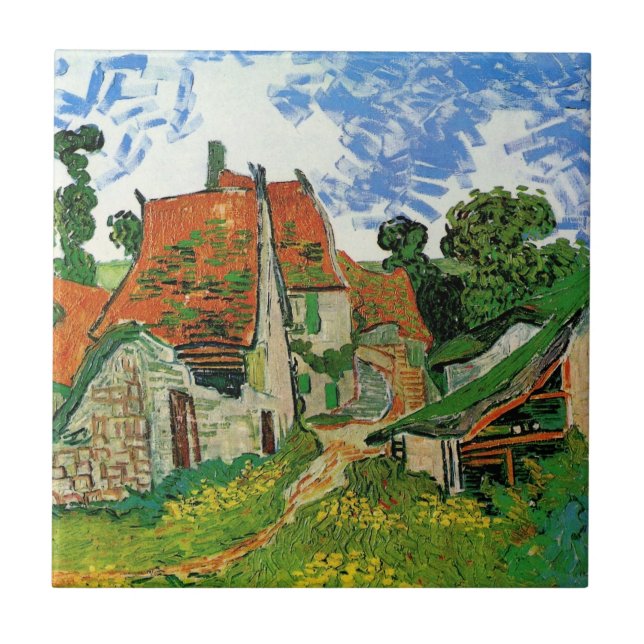 Village Street by Vincent van Gogh Tile (Front)