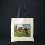Village Street by Vincent van Gogh Tote Bag<br><div class="desc">Village Street by Vincent van Gogh is a vintage fine art post impressionism architectural painting featuring a row of cottages on a country lane in the town of Auvers, France. About the artist: Vincent Willem van Gogh was a Post Impressionist painter whose work was most notable for its rough beauty,...</div>
