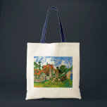 Village Street by Vincent van Gogh Tote Bag<br><div class="desc">Village Street by Vincent van Gogh is a vintage fine art post impressionism architectural painting featuring a row of cottages on a country lane in the town of Auvers, France. About the artist: Vincent Willem van Gogh was a Post Impressionist painter whose work was most notable for its rough beauty,...</div>