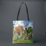 Village Street by Vincent van Gogh Tote Bag<br><div class="desc">Village Street by Vincent van Gogh is a vintage fine art post impressionism architectural painting featuring a row of cottages on a country lane in the town of Auvers, France. About the artist: Vincent Willem van Gogh was a Post Impressionist painter whose work was most notable for its rough beauty,...</div>