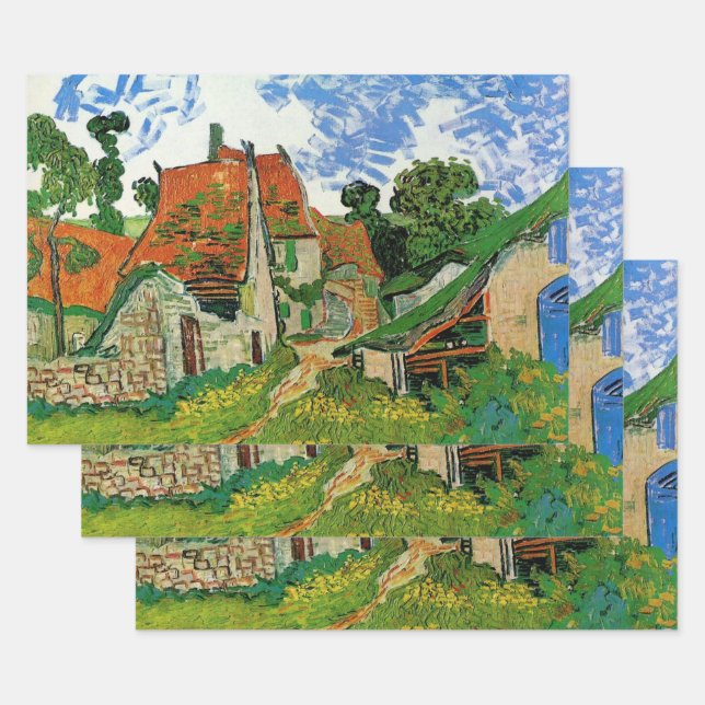 Village Street by Vincent van Gogh Wrapping Paper Sheet