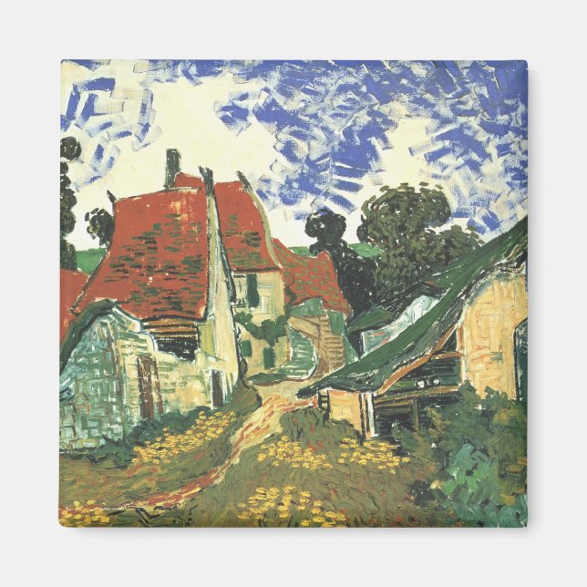 Village Street in Auvers by Vincent van Gogh Magnet (Front)