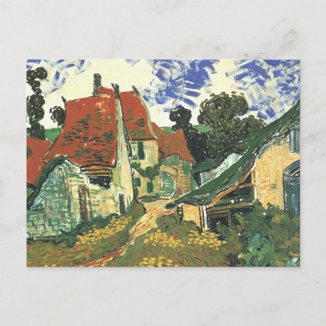Village Street in Auvers by Vincent van Gogh Postcard (Front)