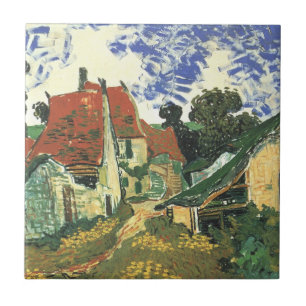 Village Street in Auvers by Vincent van Gogh Tile