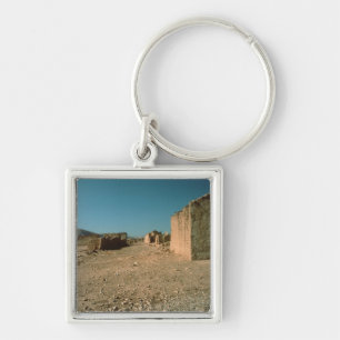 Village Street with Houses Keychain