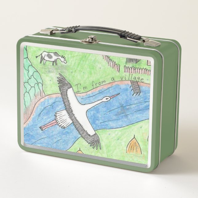 Village Vibes Metal Lunch Box (Front)