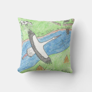 Village Vibes Throw Pillow