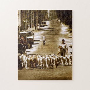 Villager and the Herd Jigsaw Puzzle