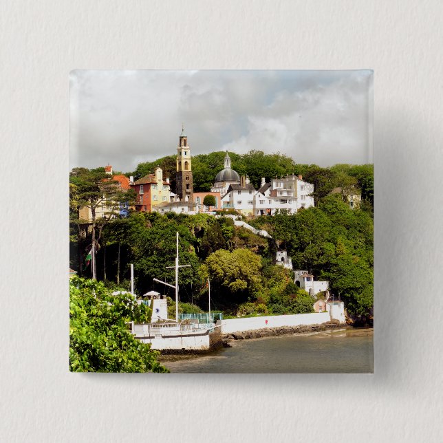 VILLAGES OF WALES 2 INCH SQUARE BUTTON (Front)