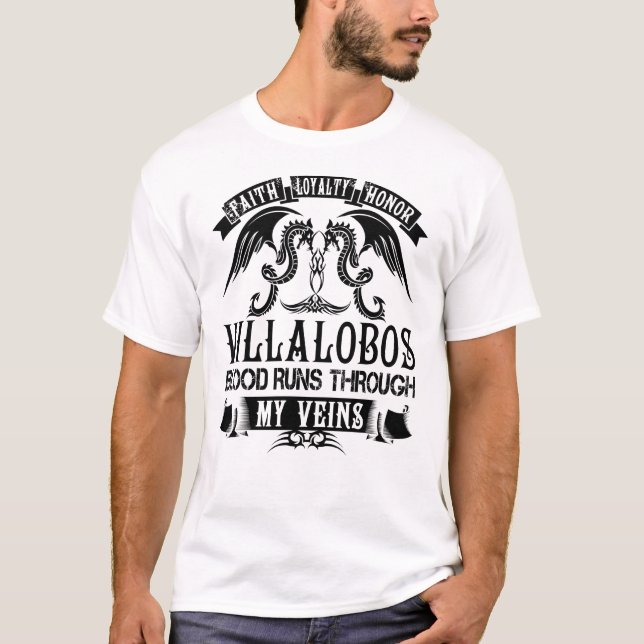 VILLALOBOS Blood Runs Through My Veins T-Shirt (Front)