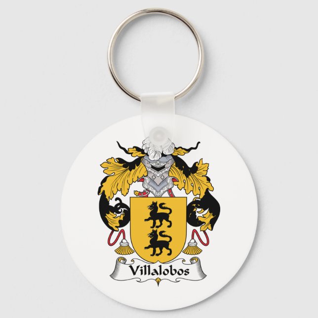 Villalobos Family Crest Keychain (Front)
