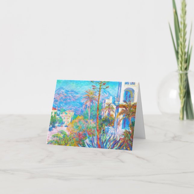 Villas at Bordighera  Claude Monet Card (Front)