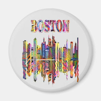 Ville colorée de Boston Magnet