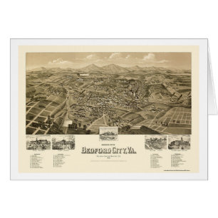 Ville de Bedford, carte panoramique de VA - 1891