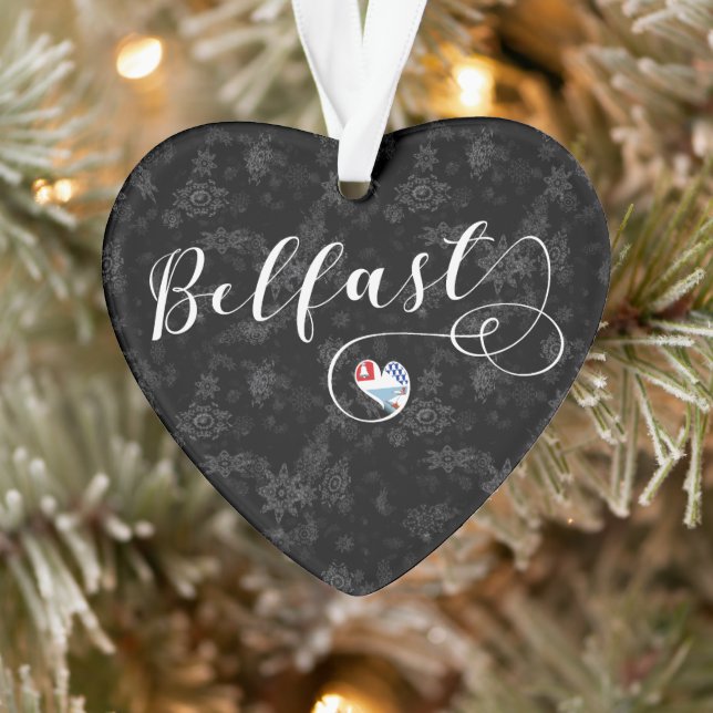 Ville de Belfast Drapeau dans le coeur (Arbre)