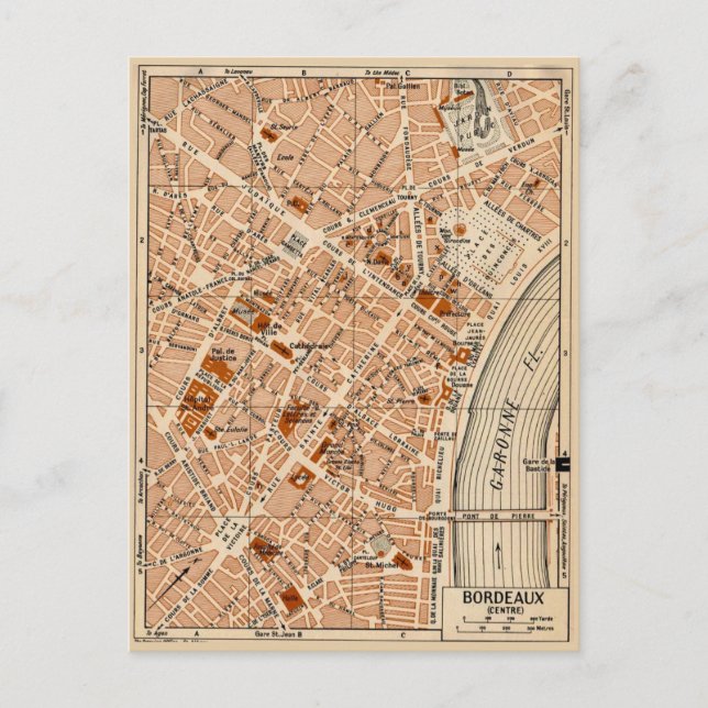 Ville de Bordeaux France Carte Postale Ancienne (Devant)