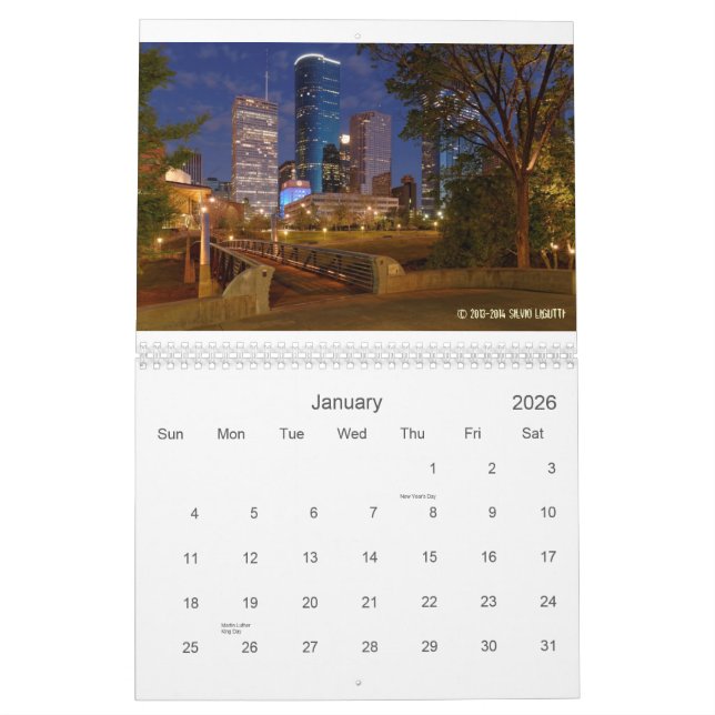 Ville de calendrier de Houston (Jan 2026)