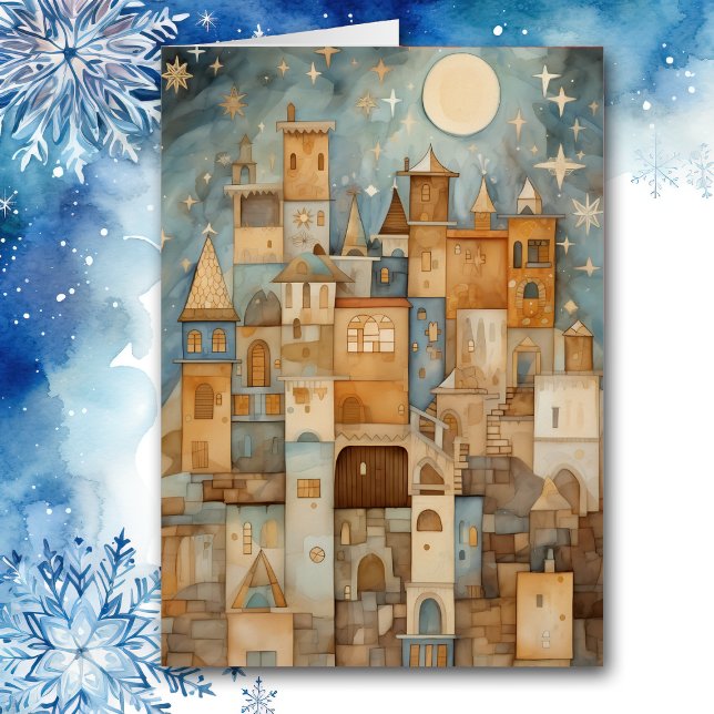 Ville de David Naissance de Jésus Carte de Noël (Créateur téléchargé)