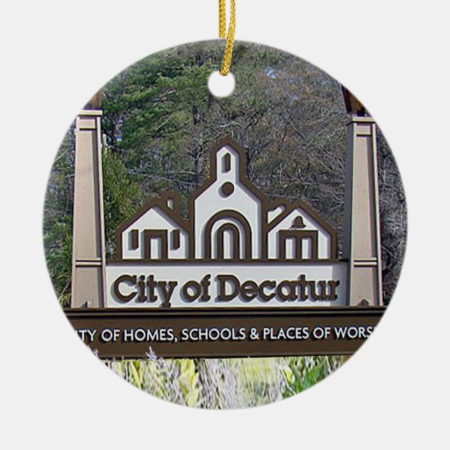 Ville De Decatur Géorgie Ornements De Noël (Devant)