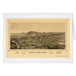 Ville de Jewett, carte panoramique de CT - 1889